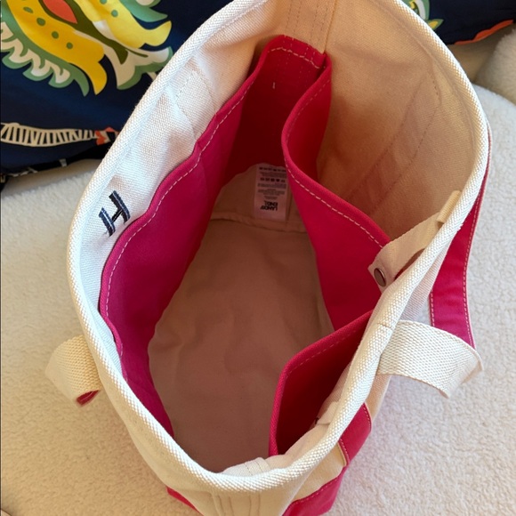 Lands' End Medium, Canvas Tote Bag in Pink/natural. Brand new, never used. - Picture 2 of 2